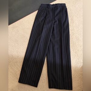 Escada navy Pinstripe Trousers